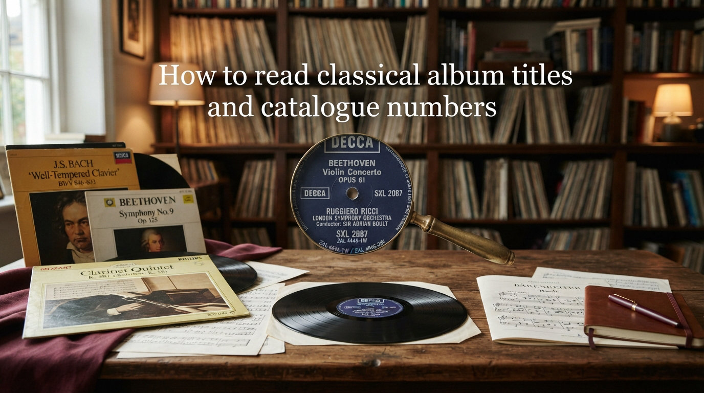 How to read classical album titles and catalogue numbers