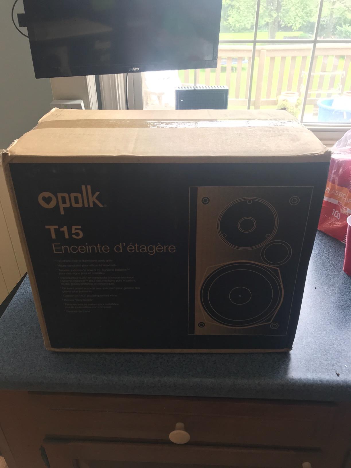 Polk Audio T15 100 Watt Home Theater Bookshelf Speakers, Black, 1 Pair customer photo 1