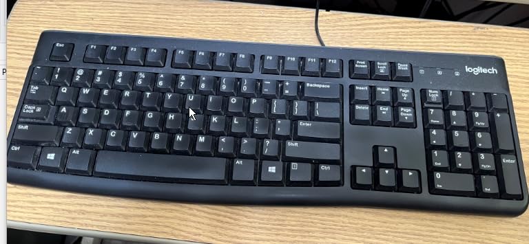 Logitech K120 Full Size Wired Keyboard USB Plug-and-Play Windows - Black customer photo 1