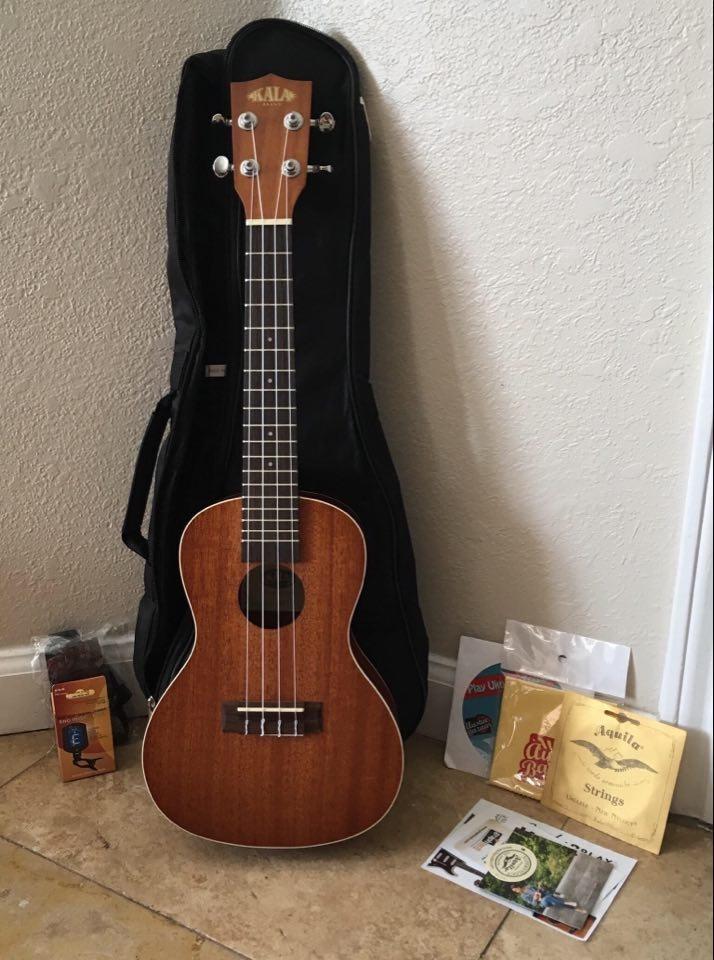 Kala KA-C Mahogany Concert Ukulele Bundle with Gig Bag, Tuner, Austin Bazaar Instructional DVD, and Polishing Cloth customer photo 1