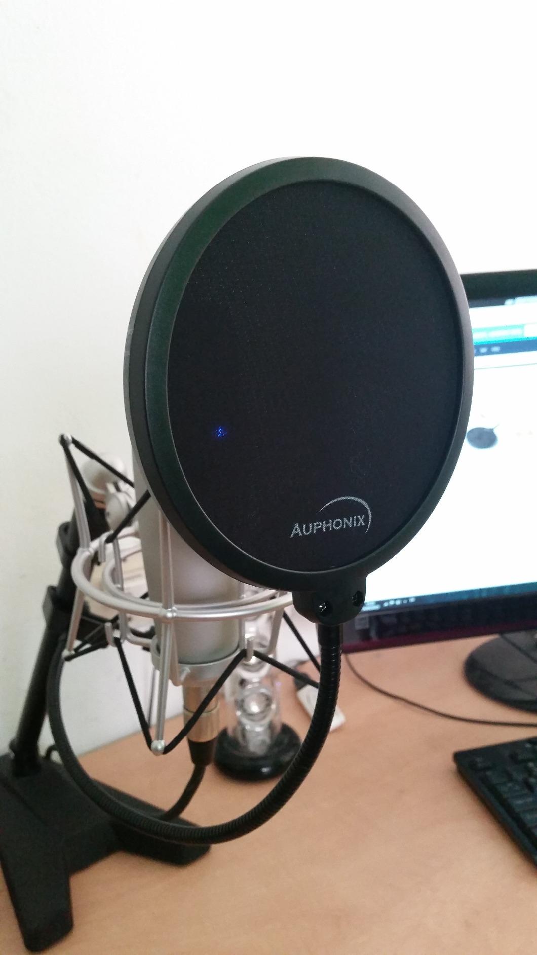 Pop Filter for Mic - 6-inch Diameter, Dual Layered Microphone Pop Screen for Studio Recording, Podcasts and Streaming - MPF-1 customer photo 1