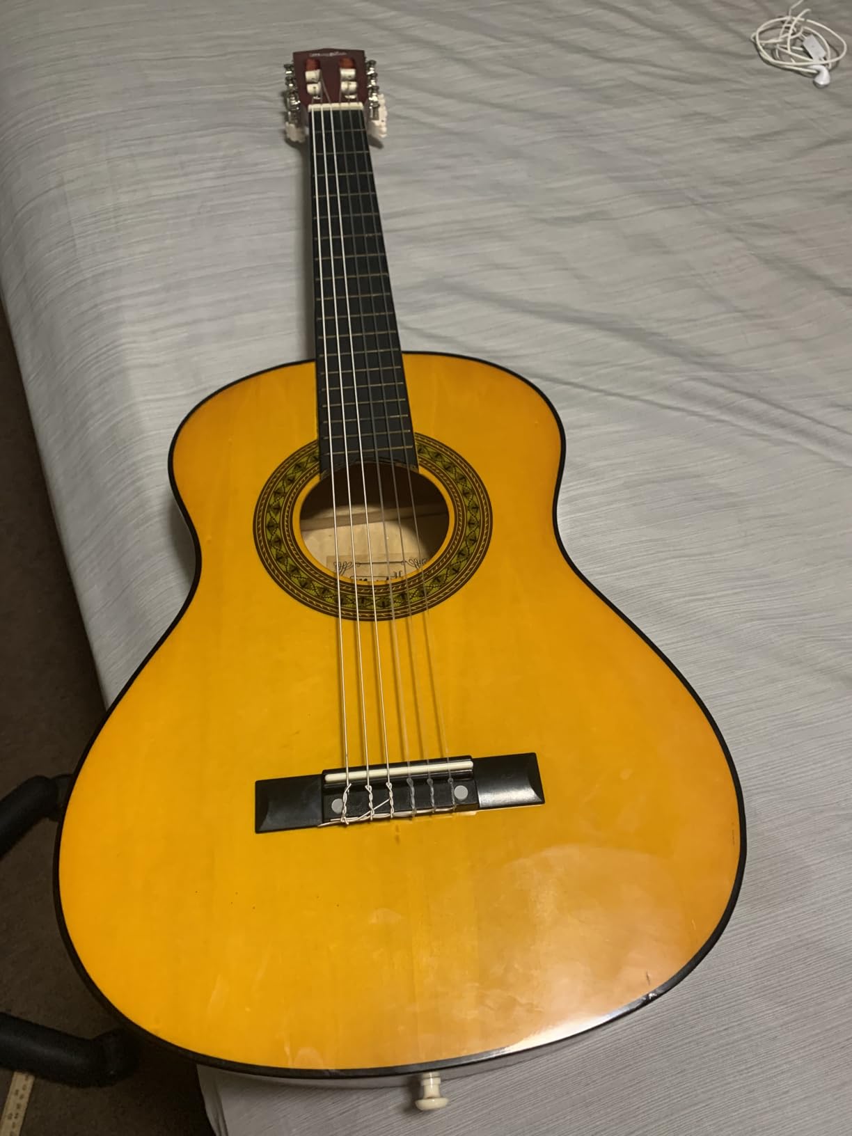 Music Alley 34 Inch Junior Classical Guitar for Kids, Natural | Nylon string classical beginner guitar for children with online lessons for school and home practice customer photo 1