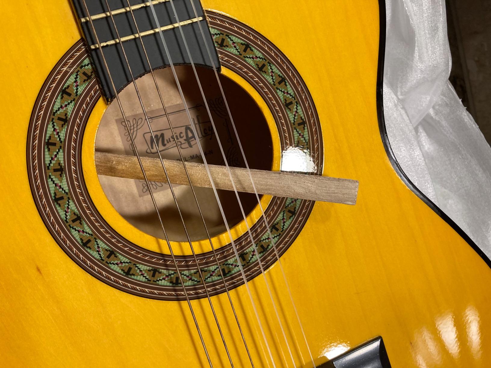 Music Alley 34 Inch Junior Classical Guitar for Kids, Natural | Nylon string classical beginner guitar for children with online lessons for school and home practice customer photo 2