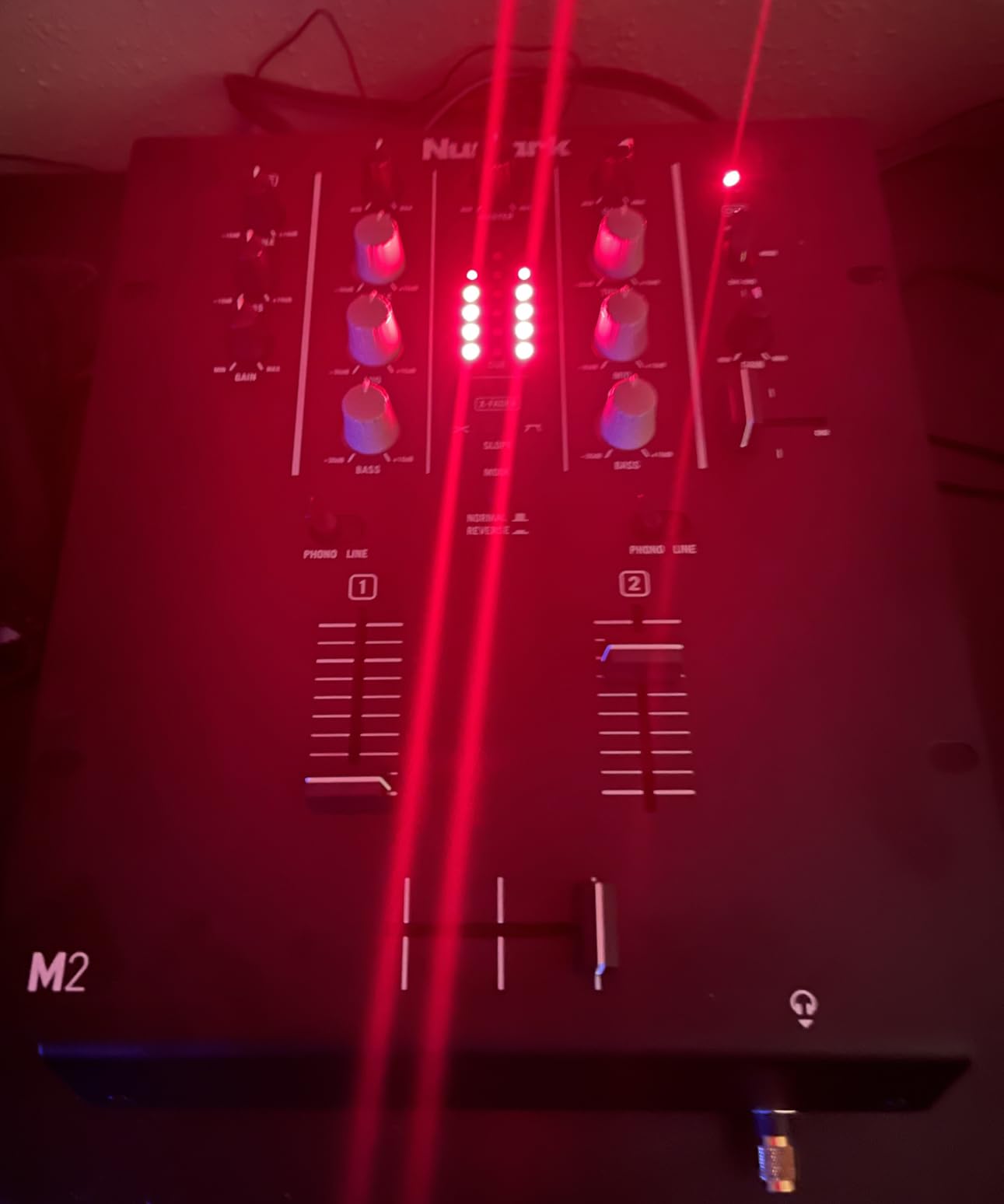 Numark M2 2-Channel Scratch DJ Mixer | Rack-Mountable Scratch Mixer, 3-Band EQ, Mic Input, Replacable Slope-Adjustable Crossfader customer photo 2
