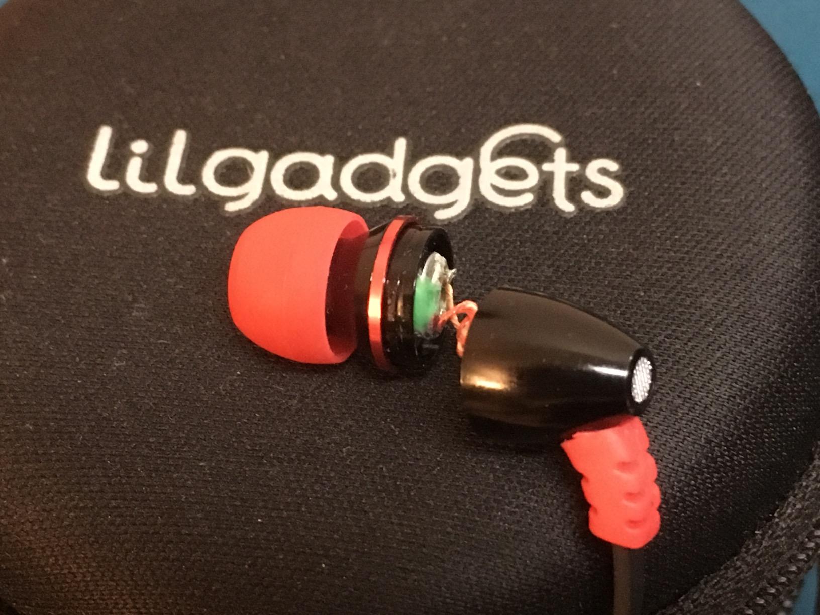 LilGadgets BestBuds Ear Buds for Kids for School - Safe & Comfortable, Volume Limited, Wired Earbuds for Kids with an in-Line Microphone, Travel Case, and Splitter - Red/Black customer photo 1
