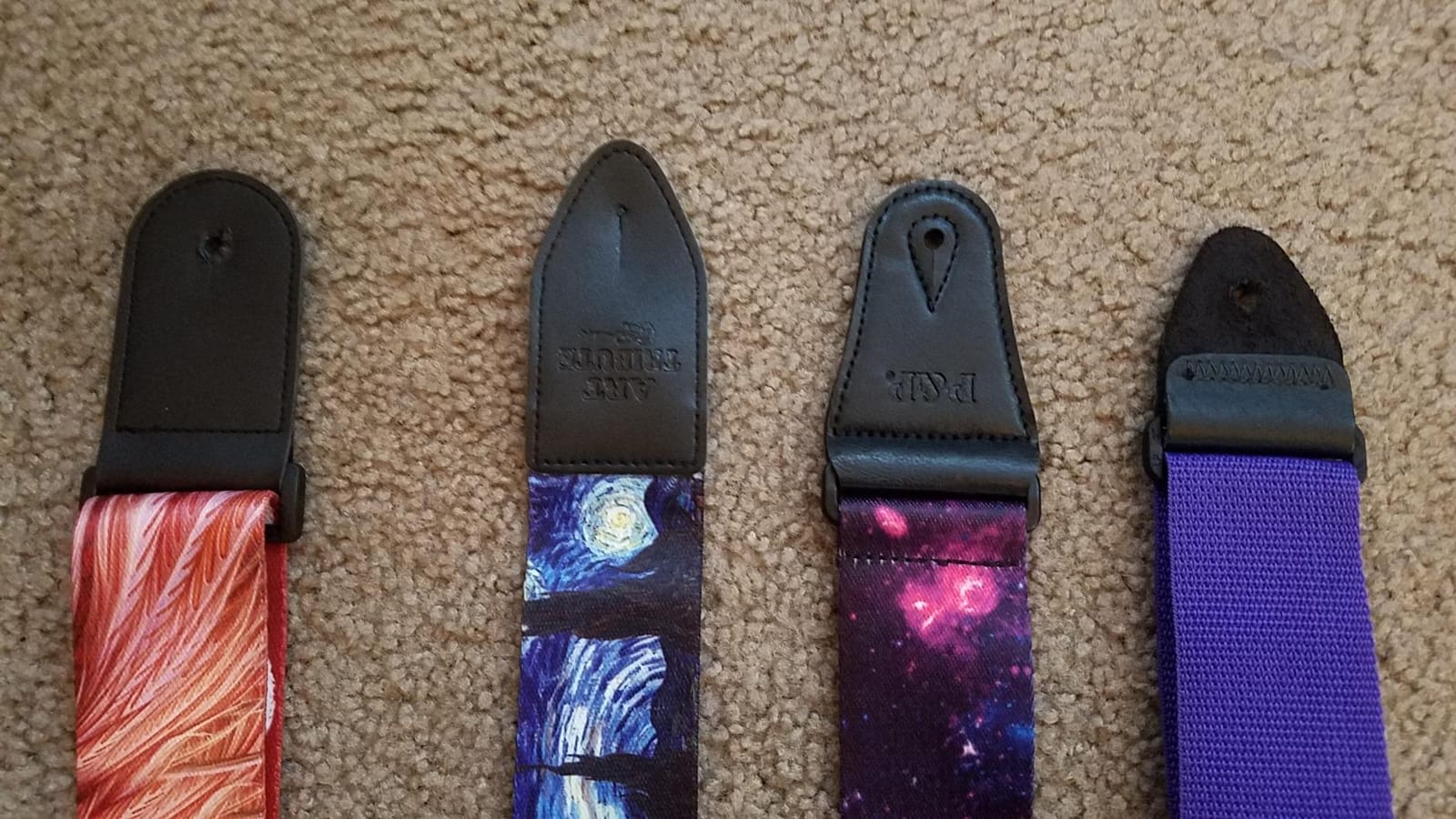 Art Tribute Guitar Strap For Acoustic, Electric and Bass Guitars, Adjustable Padded Leather Ends Guitar Straps For Men and Women, Includes 2 Picks, Strap Locks and Strap Button, Girls Butterflys customer photo 1
