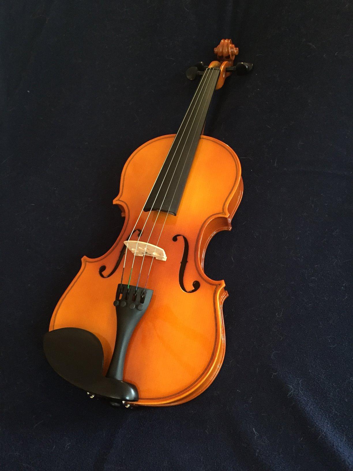 Mendini by Cecilio Violin 4/4 Full Size Set For Beginners - Hand Carved Acoustic Violins Set - Fiddle Solidwood Kit with Hard Case, Two Bows, Tuner, Rosin, Shoulder Rest, Extra Strings, Lesson Book customer photo 2