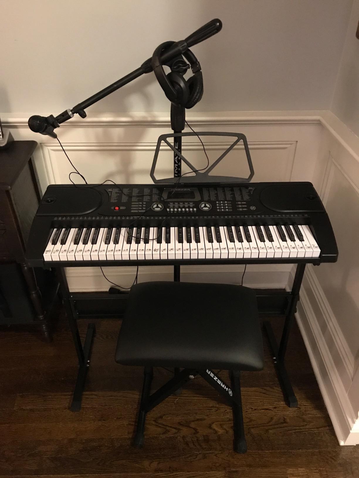 Hamzer 61 Key Digital Keyboard Piano with Stand & Bench customer photo 2