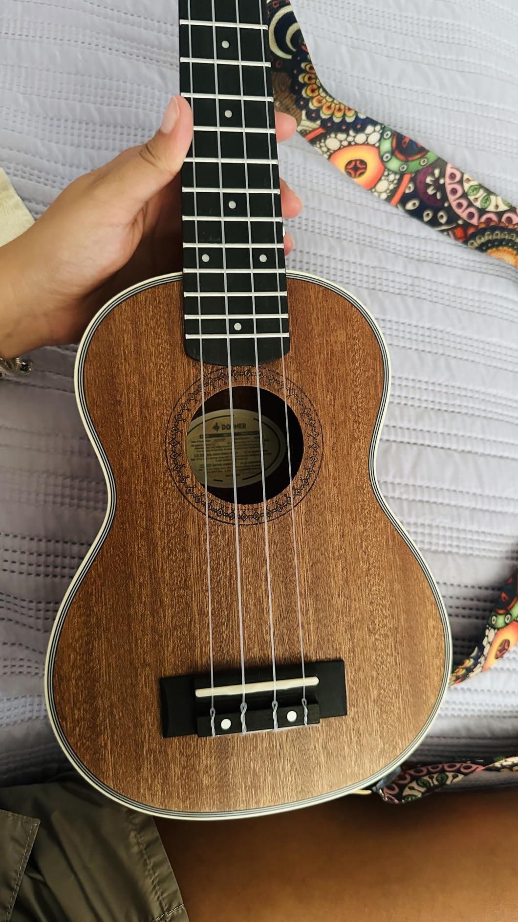 Donner Tenor Ukulele Mahogany Professional 26 inch Ukelele Starter Bundle Kit with Free Online Lesson Gig Bag Strap Nylon String Tuner Picks Cloth DUT-1 Ukalalee Set customer photo 2