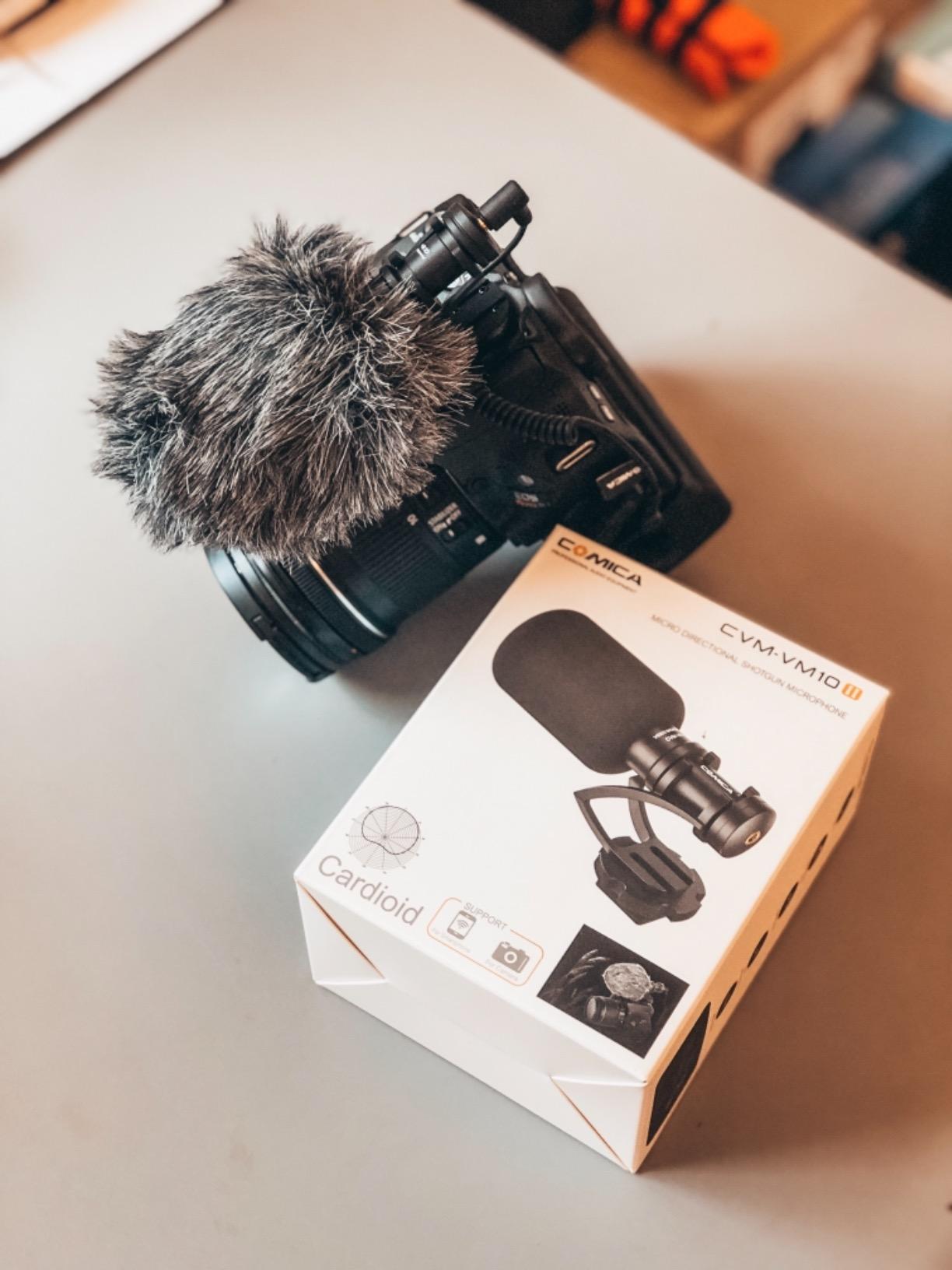 Camera Microphone,Comica CVM-VM10II Professional Video Microphone with Shock Mount, Deadcat,Compact Shotgun Mic Compatible with iPhone,DSLR Camera,Android Smartphones- Perfect for TikTok YouTube Vlog customer photo 1