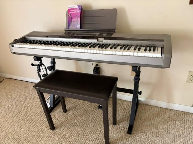 Liquid Stands Piano Keyboard Stand - Z Style Adjustable and Portable Heavy Duty Music Stand for Kids and Adults - Fits 54-88 Key Electric Pianos - Sturdy Musical Keyboard Stand (Black) customer photo 2