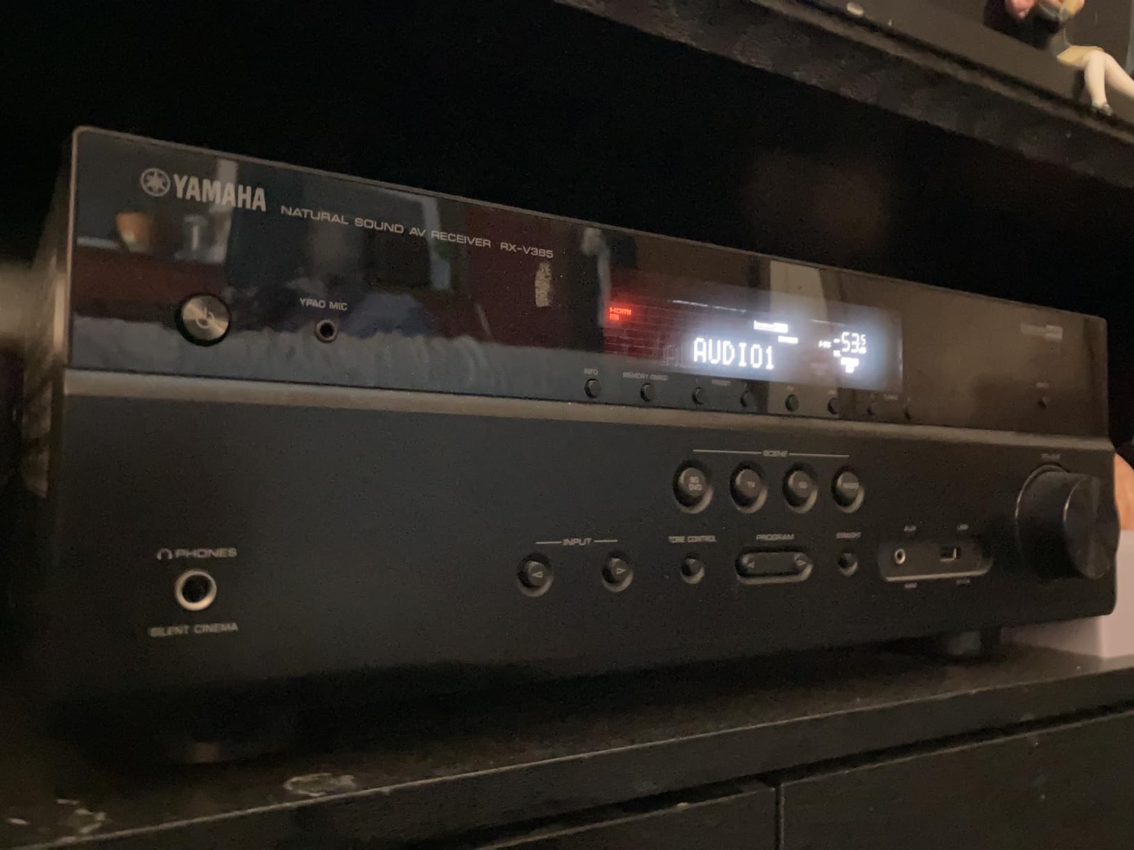 YAMAHA RX-V385 5.1-Channel 4K Ultra HD AV Receiver with Bluetooth customer photo 1