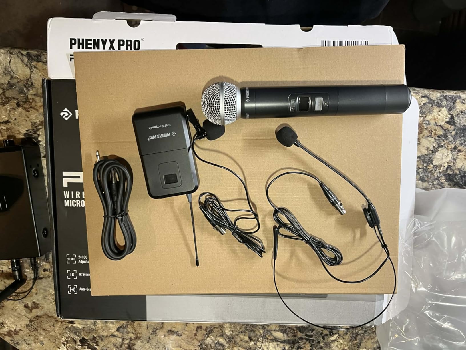 Phenyx Pro Dual UHF Auto Scan Wireless Microphone System PTU-71-1H1B customer photo 1