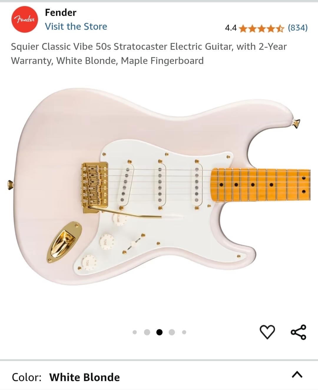 Squier Classic Vibe 60s Stratocaster Electric Guitar, 3-Color Sunburst customer photo 1