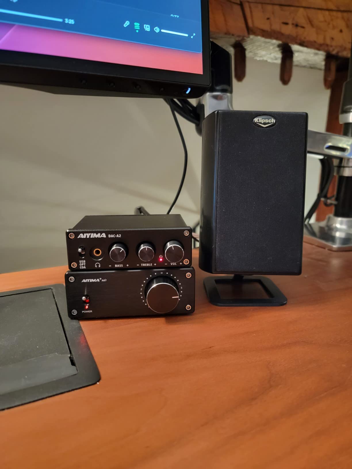 AIYIMA DAC-A2 Headphone Amplifier & Desktop DAC for PC, MAC and Gaming | Plug & play 24Bit/192kHz DAC amp.Adds Bass/Treble control & RCA/3.5mm Outputs,USB/Optical/Coaxial Input customer photo 1