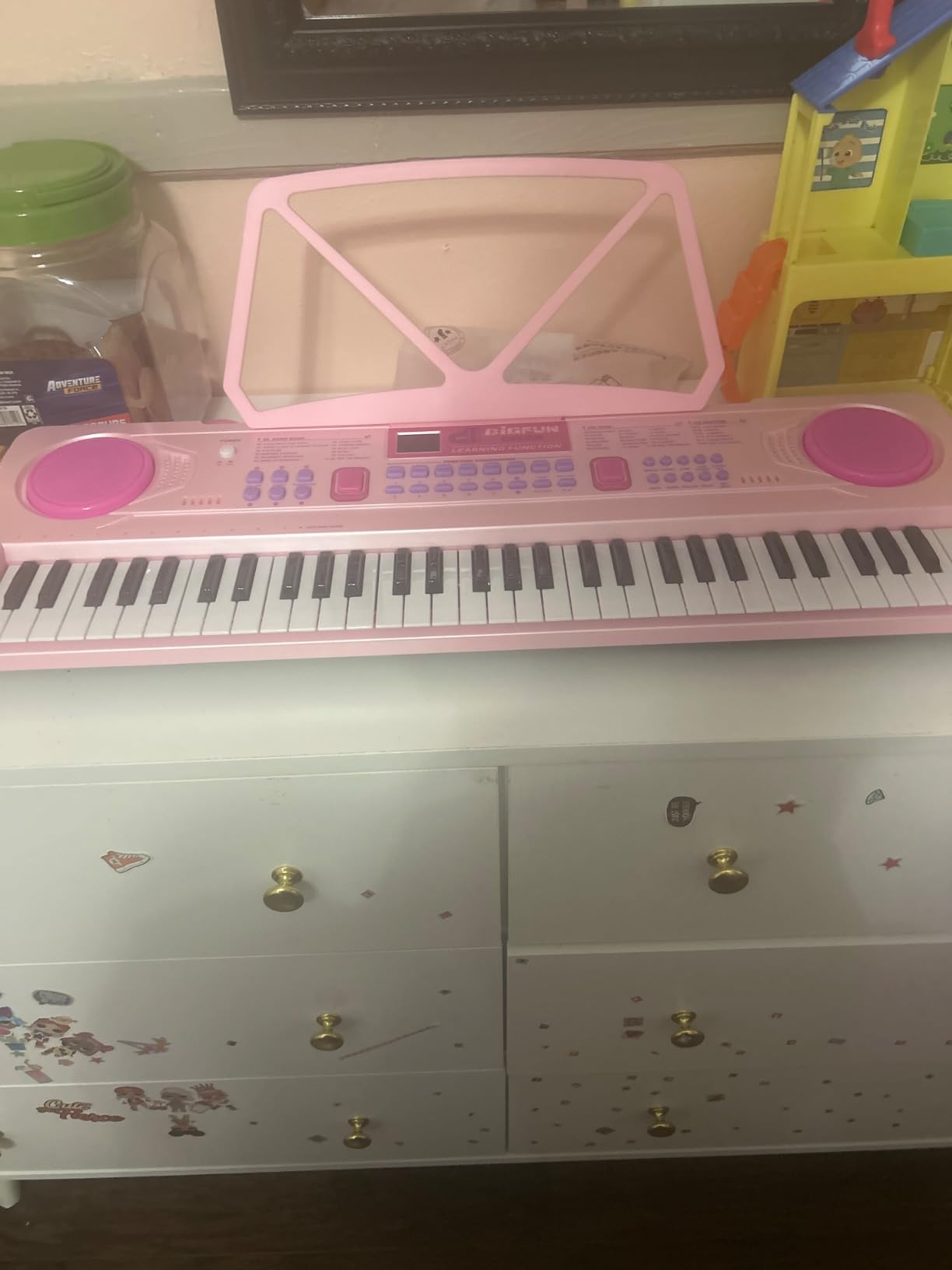 Kids Piano Keyboard, 61 Key Portable Electronic Piano with Teaching Mode | Rechargeable Piano, Microphone & Recording, 100 Tones, 100 Rhythms, Music Stand, Beginner Educational Instrument customer photo 1