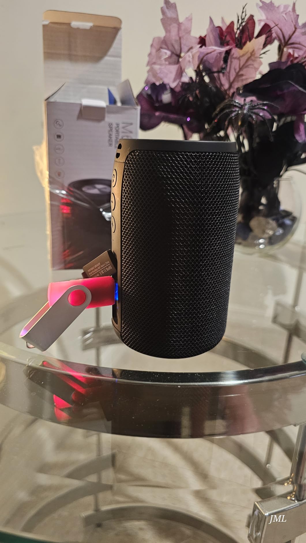 Musibaby M68 Portable Bluetooth Speaker, 12W, IPX5, FM, USB/AUX, Black | Portable 12W speaker for bedroom, desk, patio and travel. IPX5 splash-resistant with FM, USB drive, AUX and dual pairing. customer photo 1