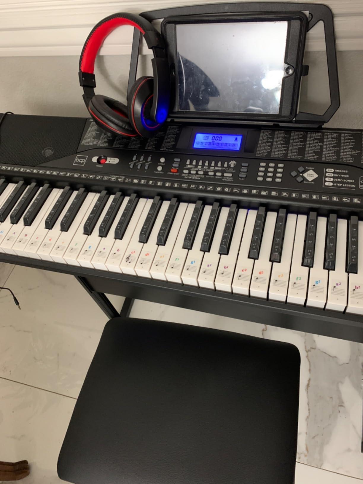 Best Choice Products 61-Key Beginners Complete Electronic Keyboard Piano Set w/Lighted Keys customer photo 1