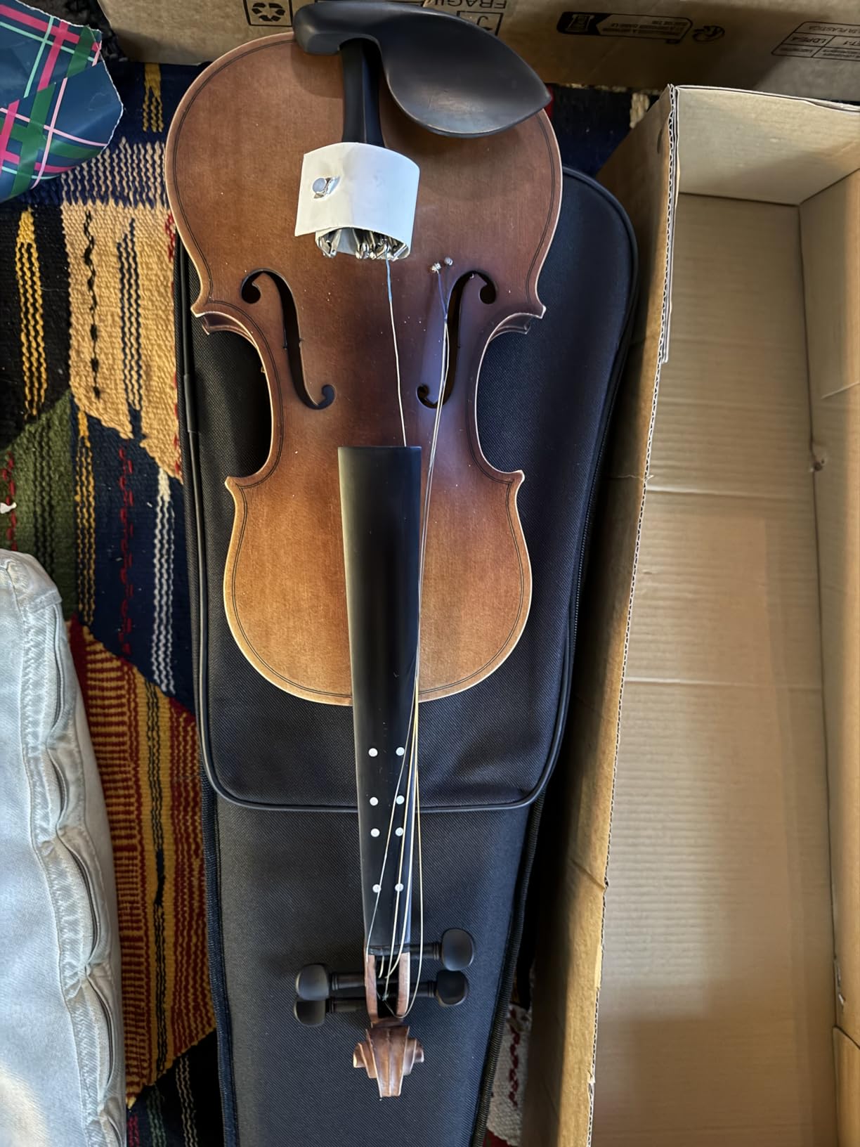 Eastar 1/2 Violin Set Half Size Fiddle EVA-3 Matte for Beginners with Hard Case, Rosin, Shoulder Rest, Bow, and Extra Strings (Imprinted Finger Guide on Fingerboard) customer photo 1