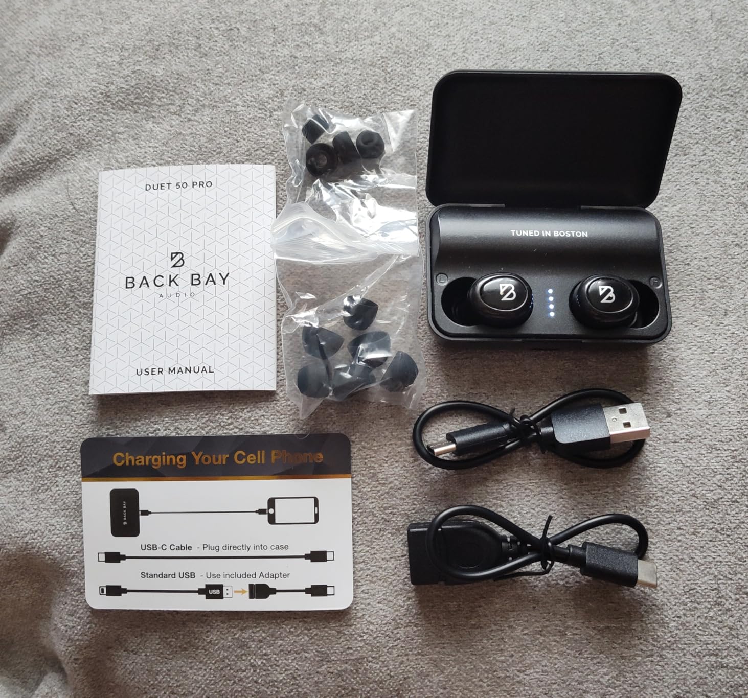 Back Bay Audio Sweatproof Wireless Bluetooth Earbuds,130 Hour Battery Life | Wireless Earbdus for iPhone, Android, Mini Charging Case, TWS Headphones with Microphone, Gift for Runners customer photo 2