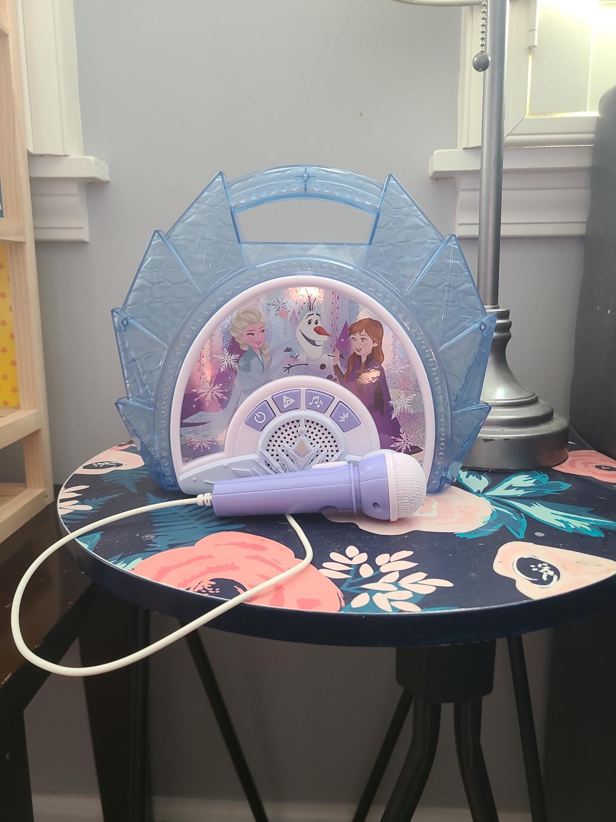eKids Disney Frozen Karaoke Microphone with Bluetooth Speaker for Fans of Disney Toys, Kids Karaoke Machine with Built in Music customer photo 2