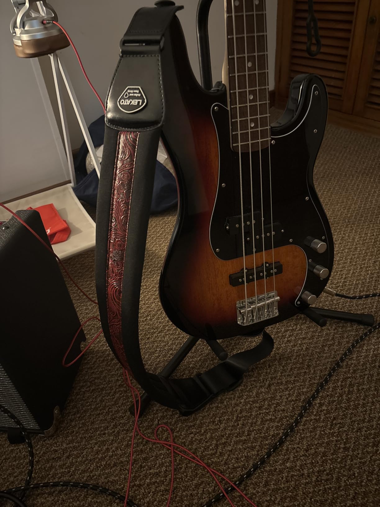 LEKATO Bass Guitar Straps for Electric Guitar & Bass 3