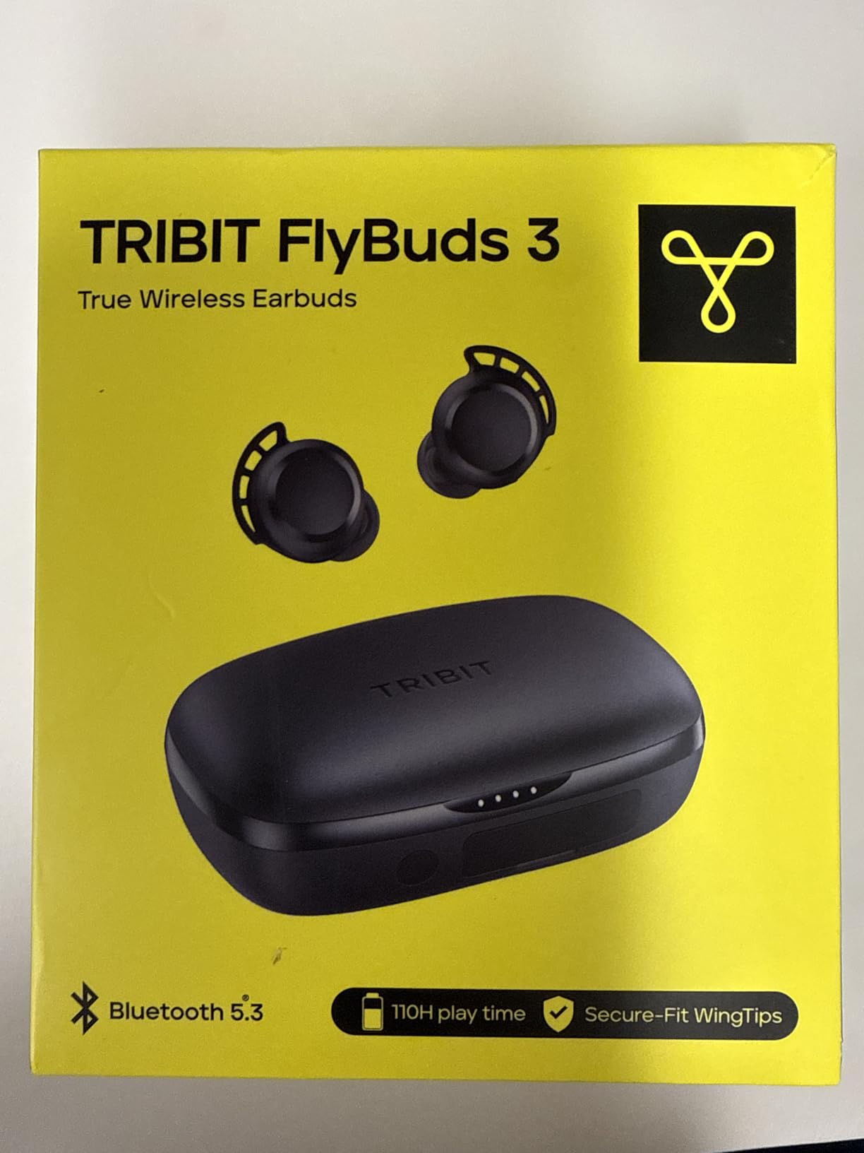 Tribit FlyBuds 3 Wireless Earbuds, 110H Playtime Bluetooth Headphones | IPX8 Waterproof, BT5.3, Deep Bass Sound Earphones, Custom EQ, Charging Case, Light Weight in-Ear Buds, Built-in Mic, Black customer photo 2