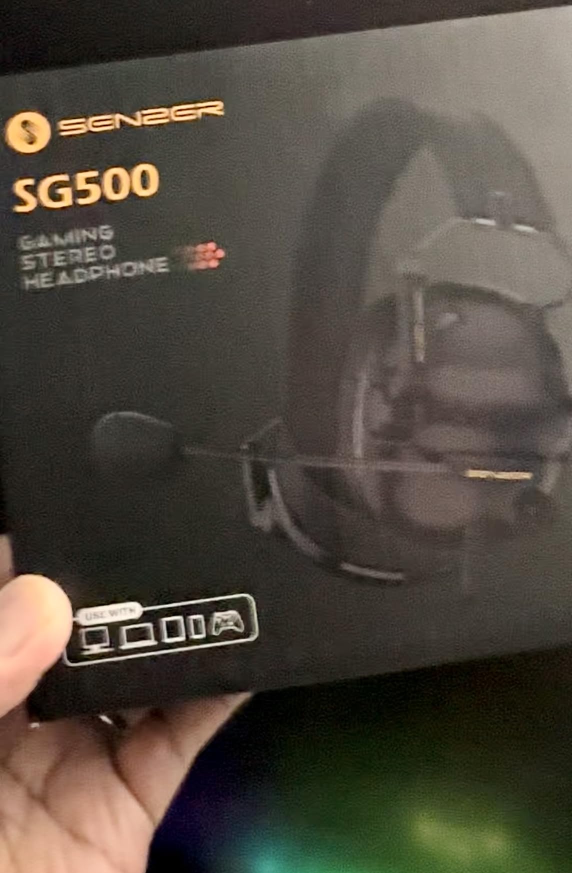 SENZER SG500 Gaming Headset with Noise Cancelling Microphone Black customer photo 1