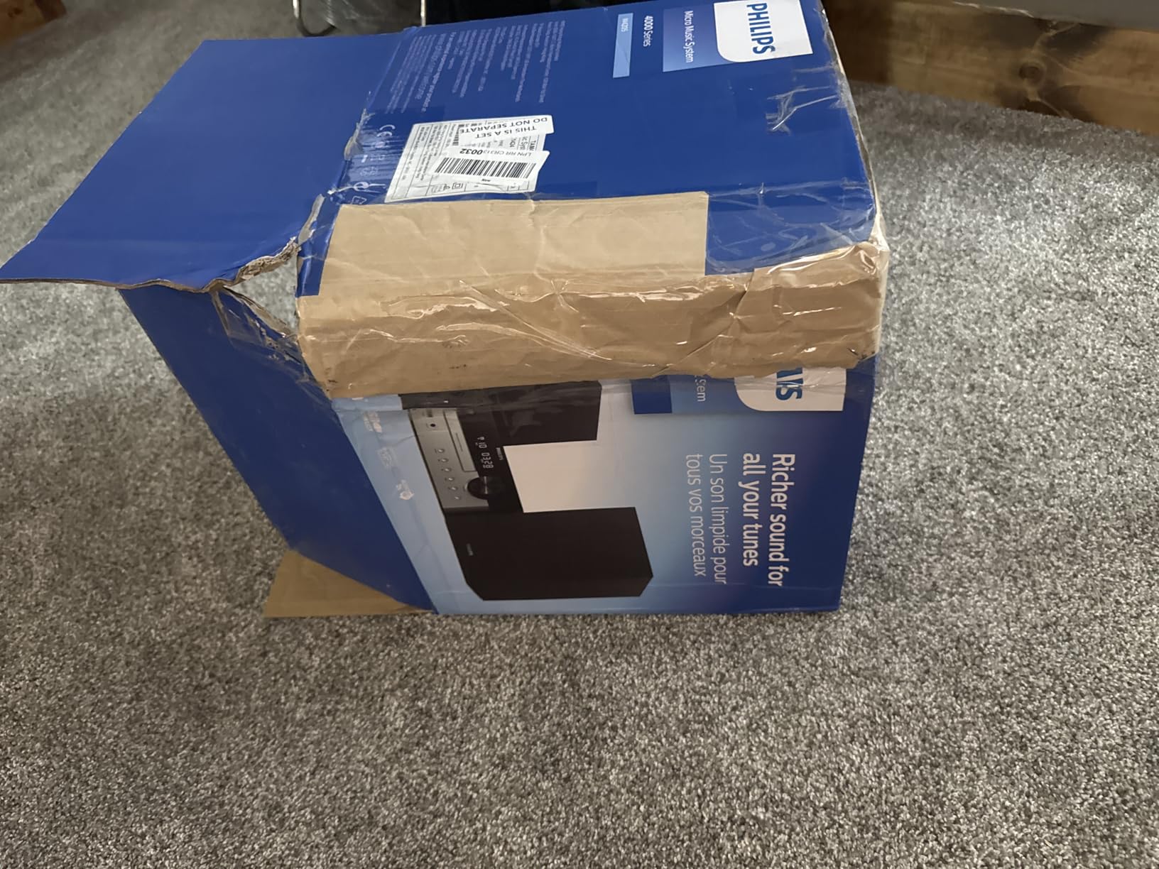 Philips Bluetooth Stereo System for Home with CD Player, Bluetooth 5.4 & Auracast, Upgraded 80W Stereo Sound, MP3, USB, Audio in, FM Radio, Bass Reflex Speaker, Remote Control Included customer photo 2