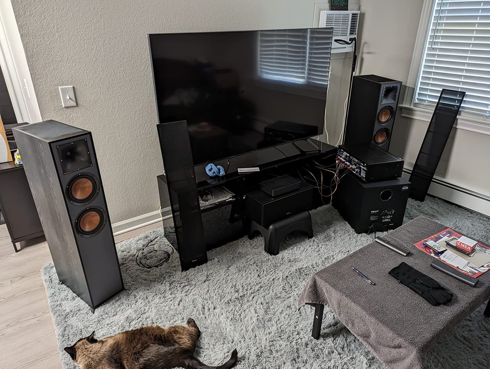 Klipsch Reference 5.1 Dolby Atmos Home Theater System with R-625FA Floorstanding Speakers, R-52C Center, R-41M Surrounds & R-12SW 12