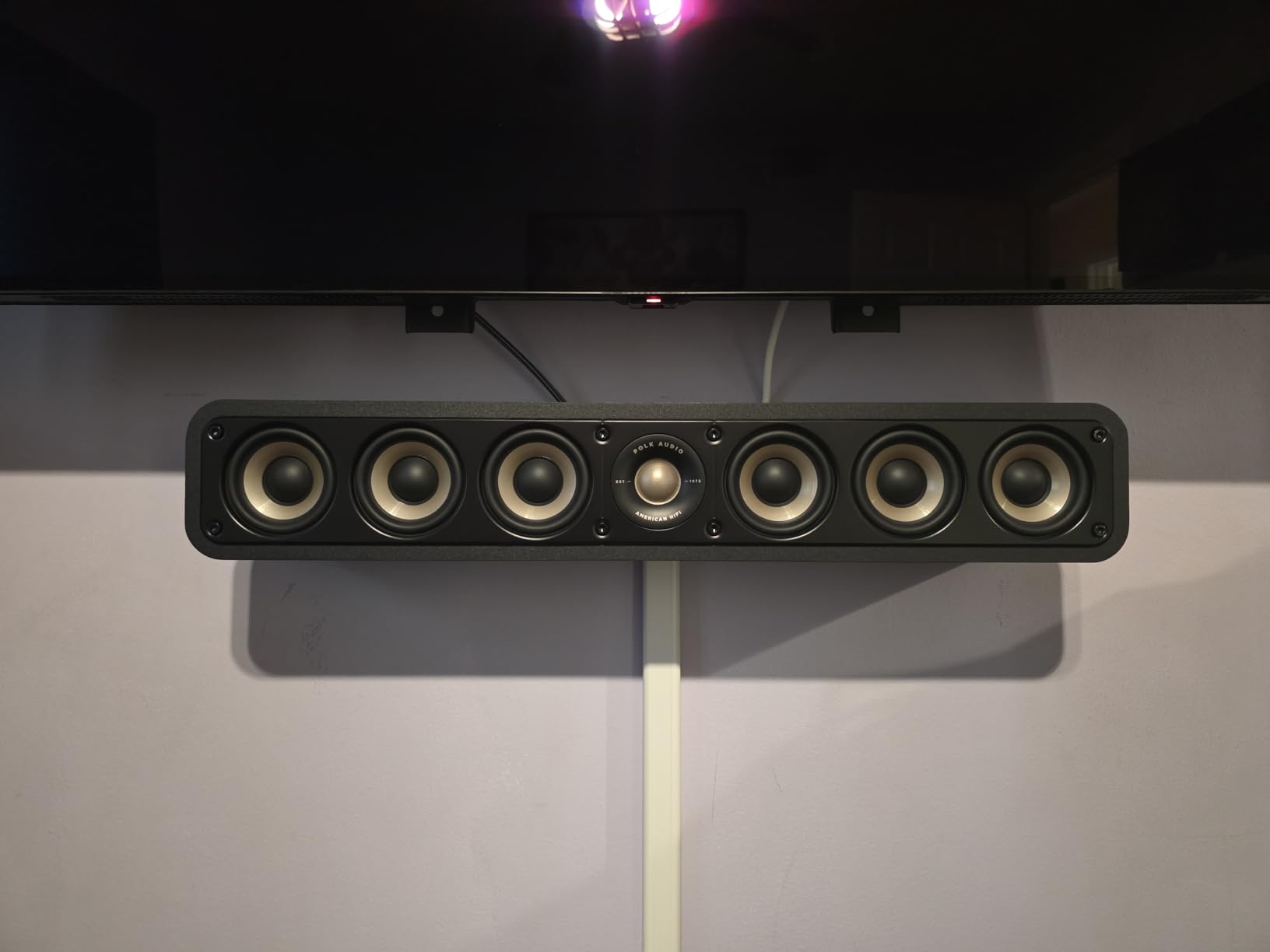 Polk Audio Signature Elite ES35 Slim Center Channel Speaker, Stunning Black customer photo 2