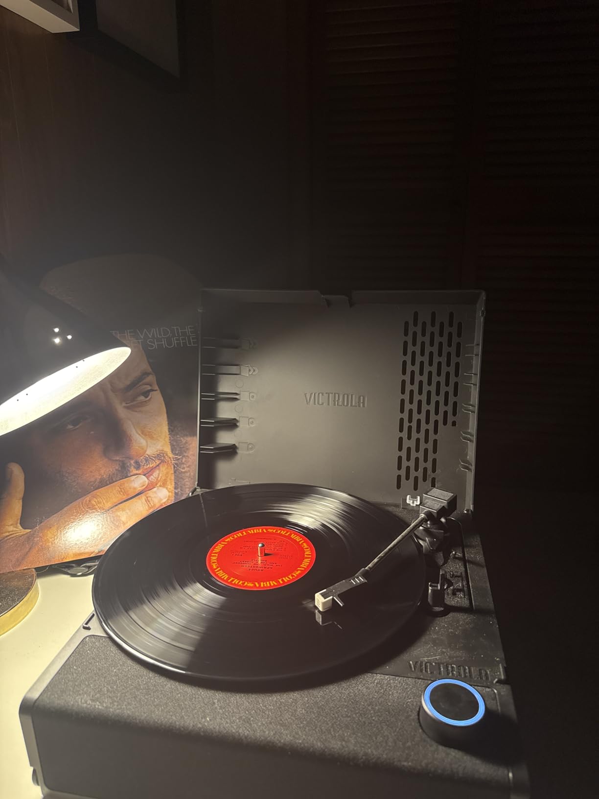 Victrola Revolution GO – Portable Vinyl Record Player, Battery-Powered Bluetooth Turntable, 12 Hour Battery Life, 3 Speed Belt-Driven Record Player, RCA Output, 3.5mm Headphone Jack (Black) customer photo 1