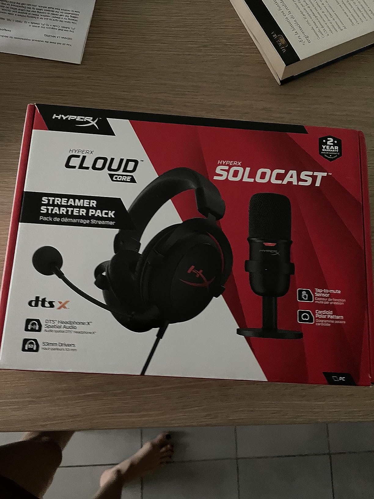 HyperX Streamer Starter Pack (SoloCast Wired USB Condenser Microphone and Cloud Core Wired 7.1 Surround Sound Gaming Headset) customer photo 1