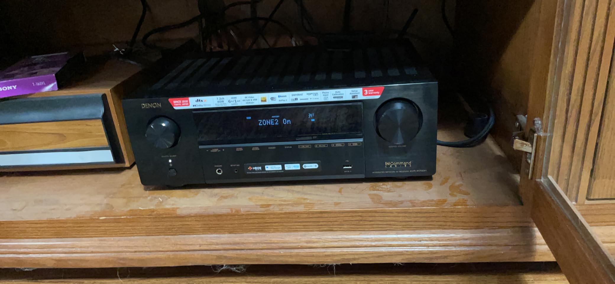 Denon AVR-X1700H 7.2 Channel AV Receiver - 80W/Channel, Built-in HEOS customer photo 2