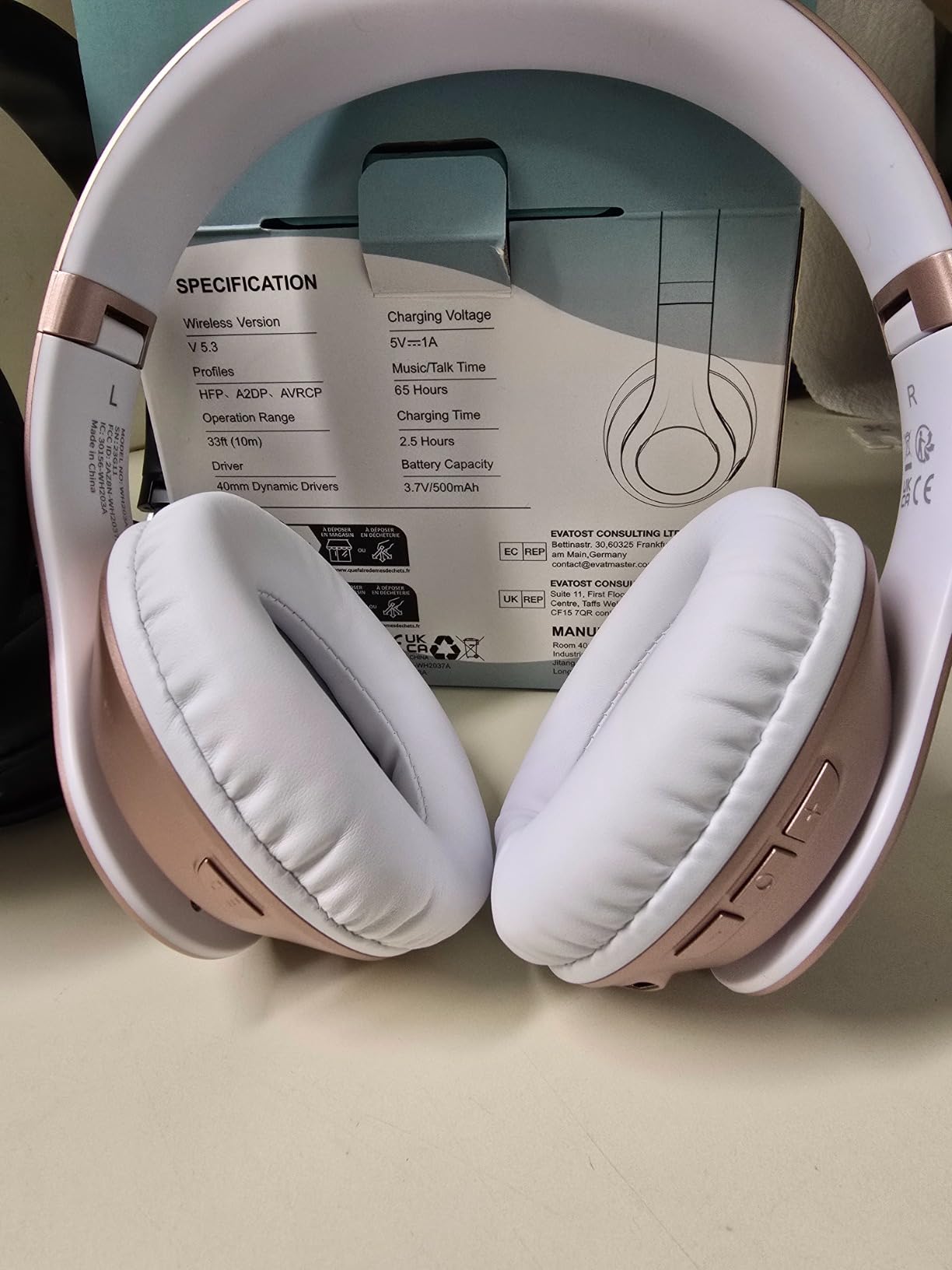 Uliptz Bluetooth Headphones Over Ear, Wireless HiFi Stereo Foldable Headset customer photo 2