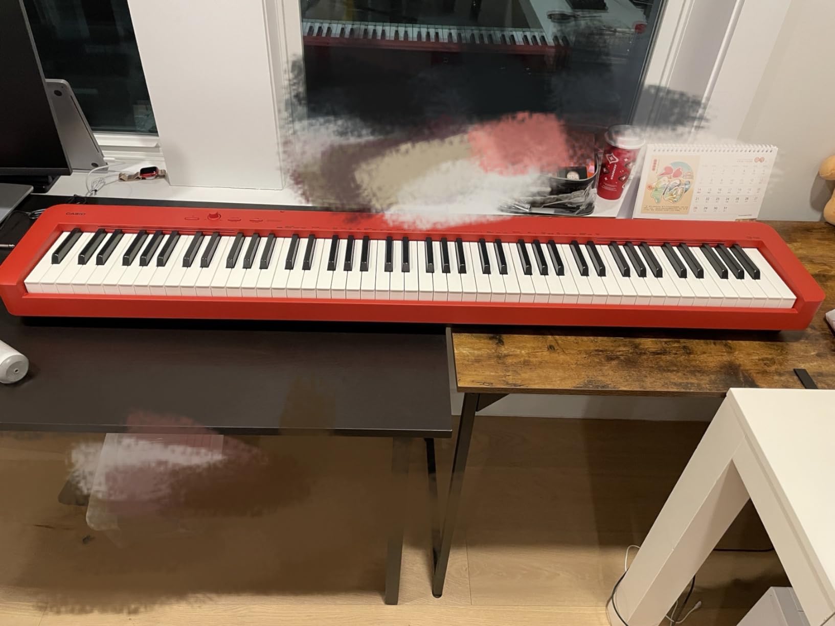 Casio CDP-S160 - 88-Key Weighted Digital Piano with Scaled Hammer Action Keyboard | Duet Mode for Students | Realistic Feel, Slim & Portable | Built-In Tones, Effects, USB-MIDI, Speakers | Red customer photo 1