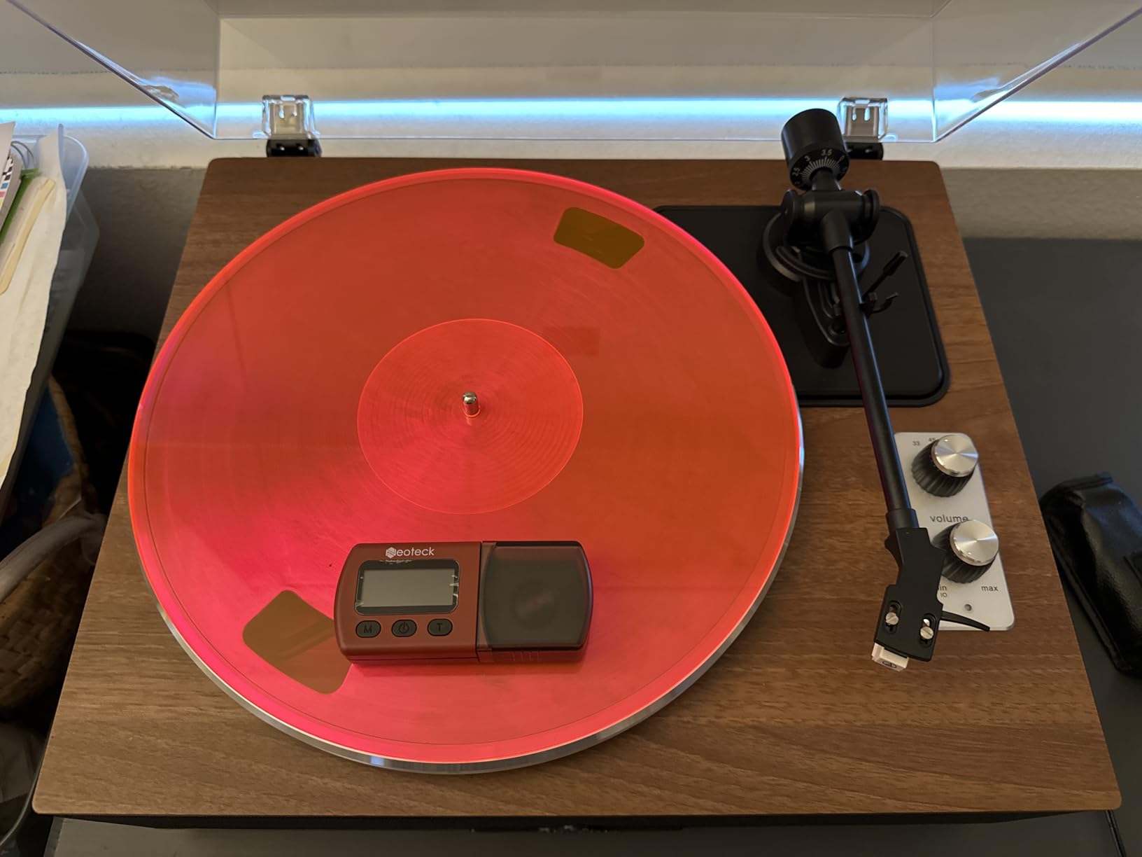 ANGELS HORN Vinyl Record Player, Bluetooth Turntable with Built in Speakers Phono Preamp, High Fidelity Turntables for Vinyl Records with Magnetic Cartridge AT-3600L, Belt Drive 2-Speed customer photo 2