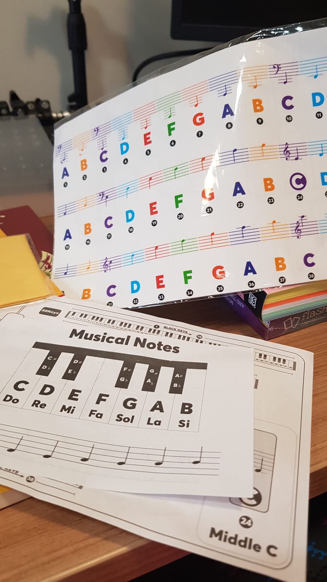 Spedemy Piano Chord Flashcards in Gift Box - ColorCoded Flash Cards for 120 Chords - 10 Frequent Chords, 12 Keys - Fun Educational Flashcards for Piano, Music Learners customer photo 2