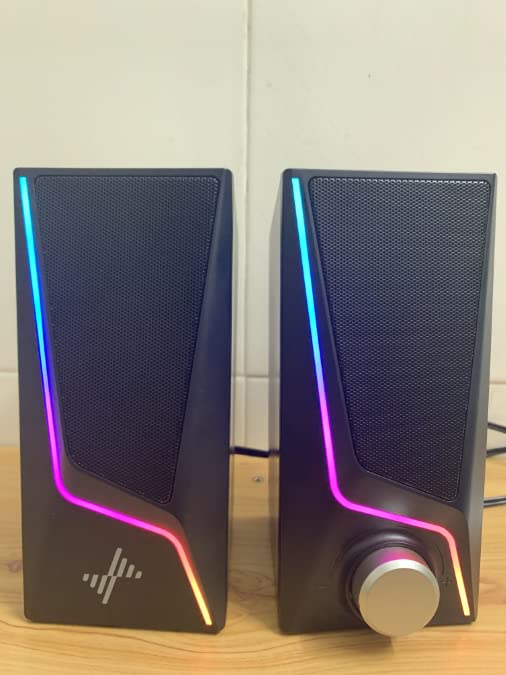 Nylavee Computer Speakers for Desktop, PC Speakers with 9 Lighting Modes customer photo 1
