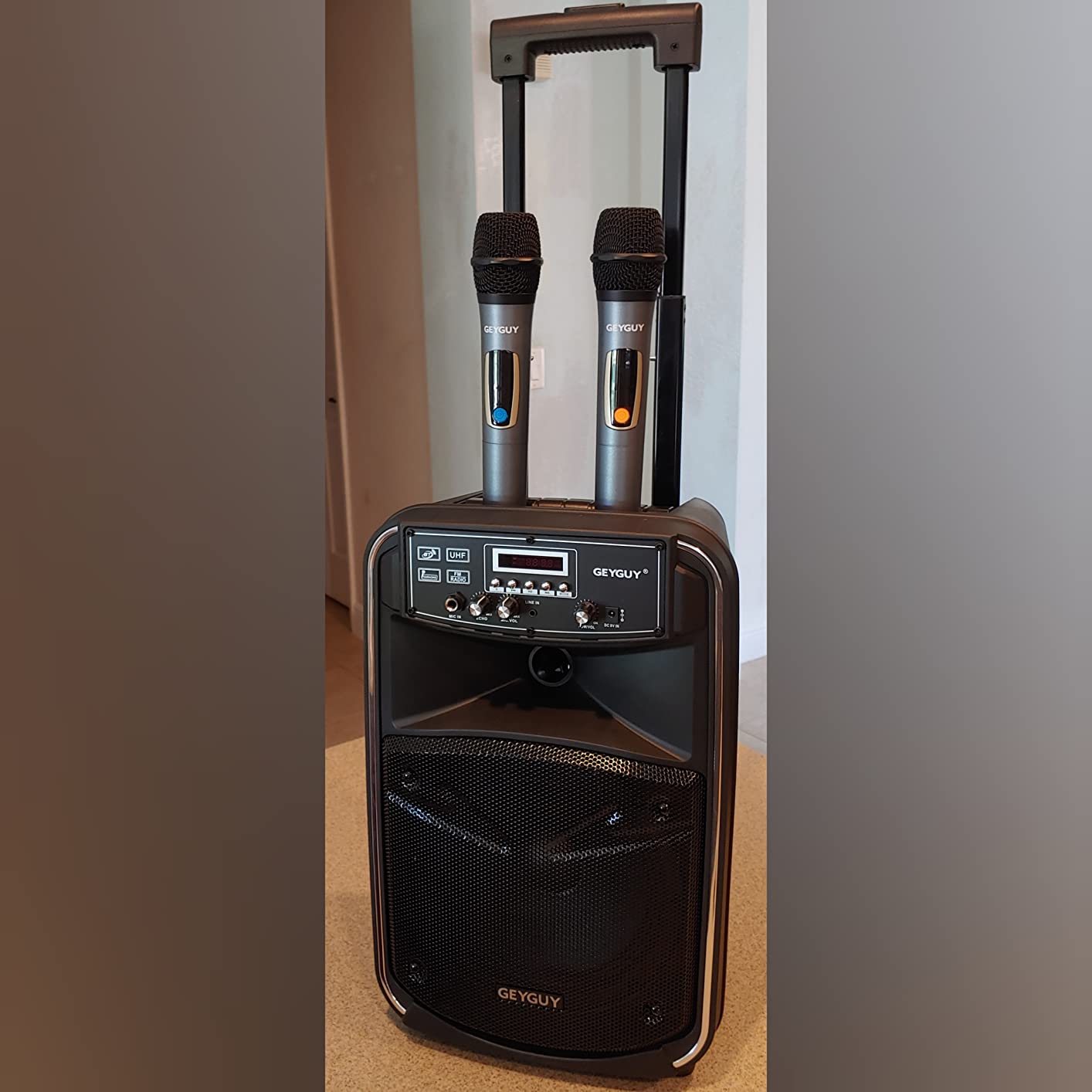 GTSK8-2 Portable Bluetooth PA Speaker System with 2 Wireless Microphones, 8