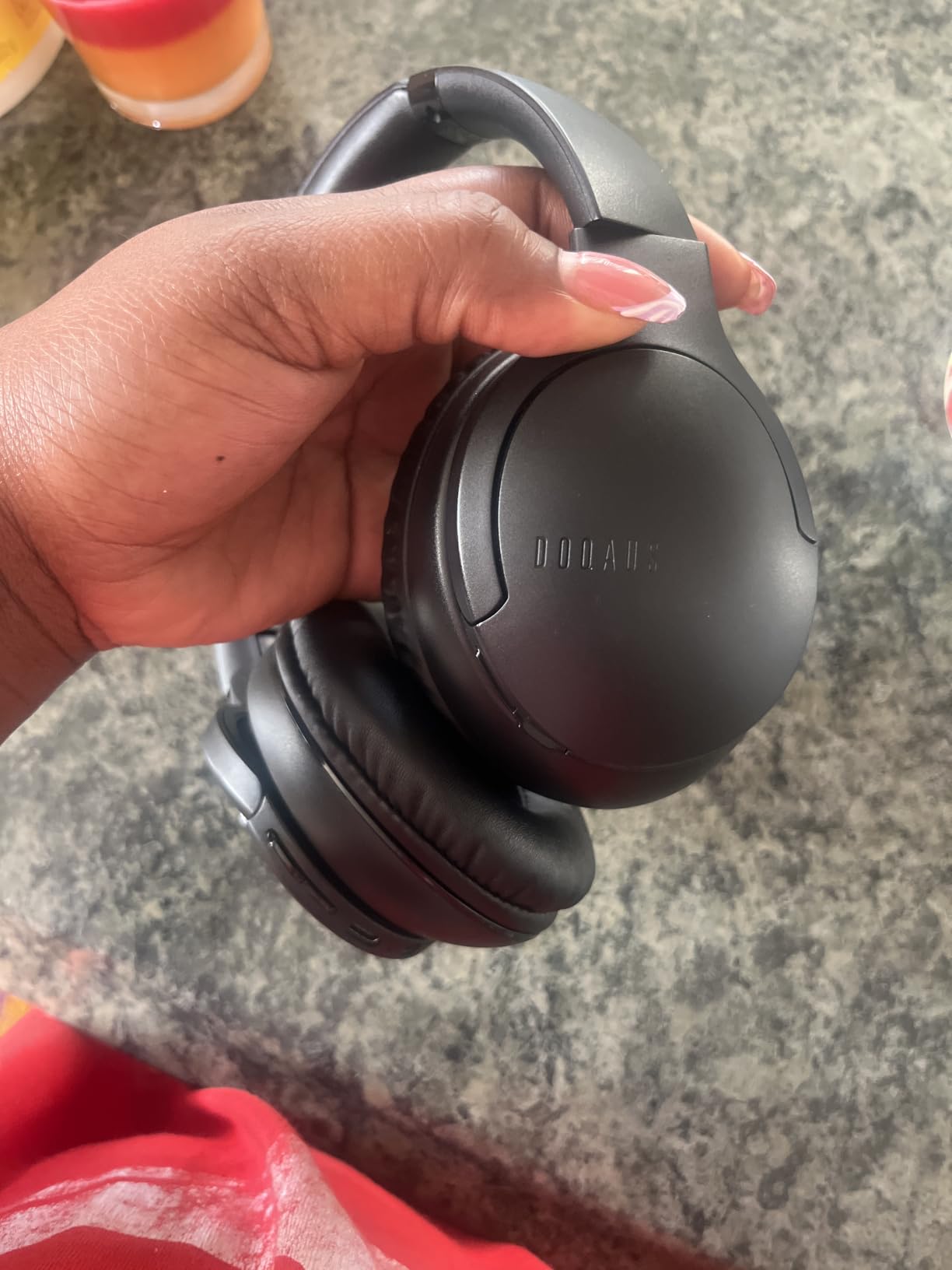 DOQAUS Bluetooth Headphones Over Ear Wireless, 90H Playtime, APP Control customer photo 2