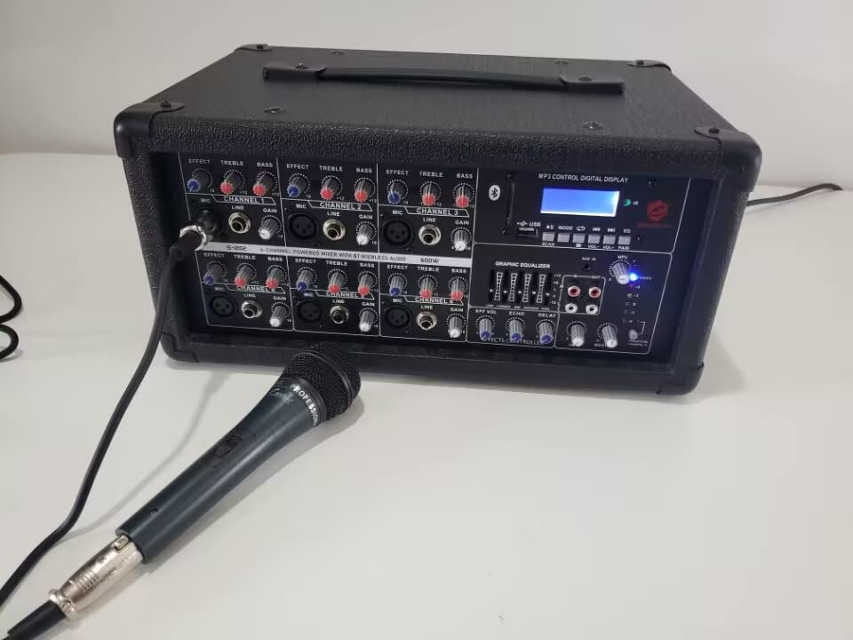 EXOTON S-1202 12inch 2000W Bluetooth PA System with Powered Mixer Set customer photo 2