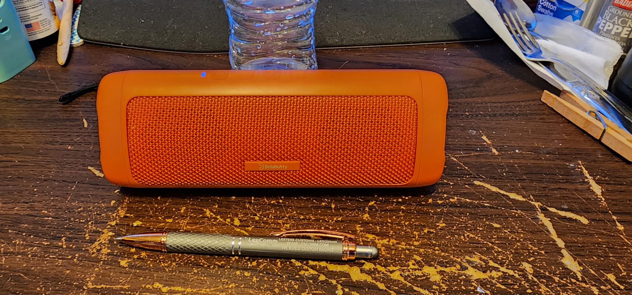 Bluetooth Speaker, 20W HD Sound, Portable Wireless, IPX5 Waterproof, Up to 24H Playtime, TWS Pairing, for Home/Party/Outdoor/Camping/Beach Essentials, Electronic Gadgets, Birthday Gift (Black) customer photo 2