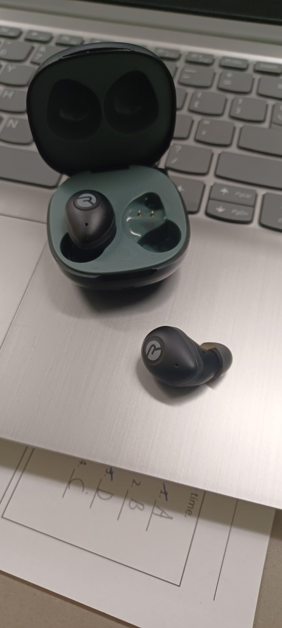 Raycon Fitness Bluetooth Wireless Earbuds plus Microphone with Active Noise Canceling, Sweat and Water-Resistant Earphones, Running Headphones, Ear Buds Wireless Bluetooth 56 Hours Playtime (Blue) customer photo 2