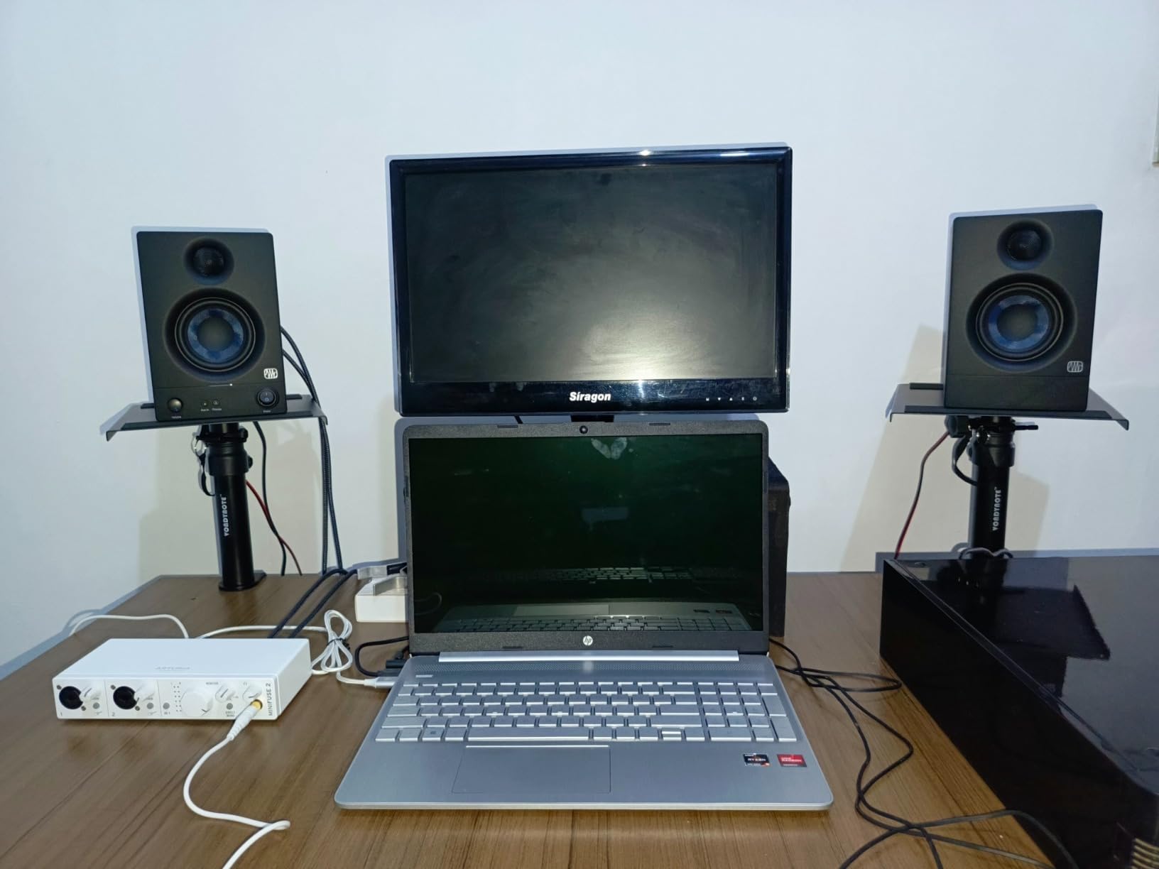 Vondynote Set of 2 Desktop Clamp Speaker Stands Short Studio Monitor Stands customer photo 1