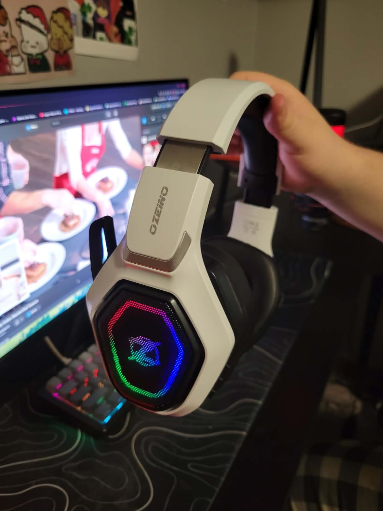 Ozeino Wireless Gaming Headset for PS5, PC, Switch| Lossless Audio-40H Batt customer photo 1