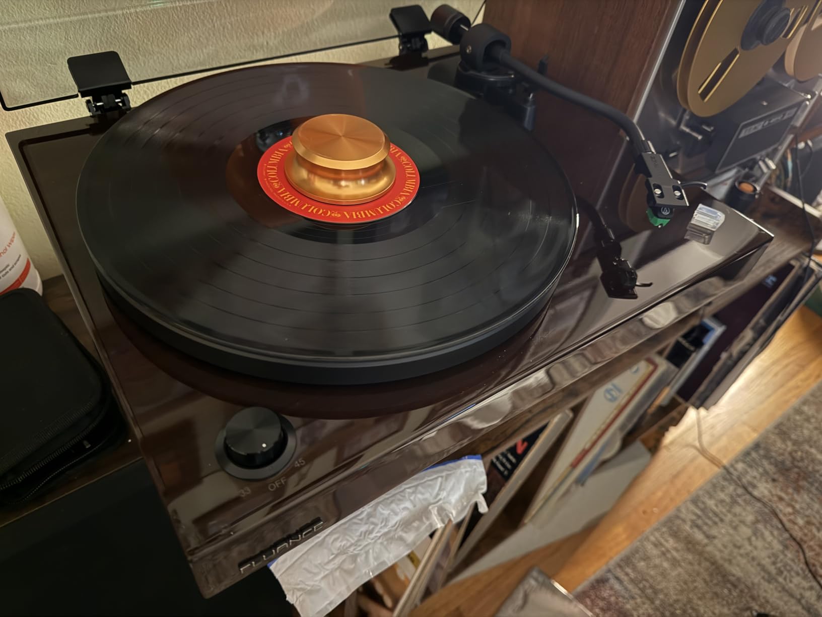Fluance RT81+ Elite High Fidelity Vinyl Turntable Record Player, Audio Technica VM95E Cartridge, Anti-Resonant Platter, Acrylic Mat, Phono Preamp Wood Plinth Adjustable Isolation Feet - Natural Walnut customer photo 1