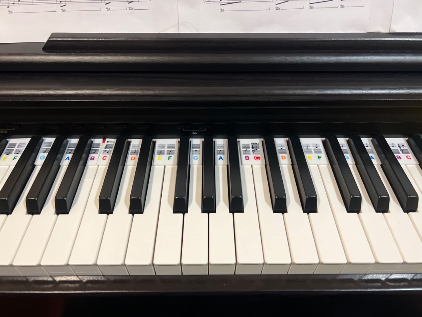 Donner DDP-400 Digital Piano with 88 Key Progressive Weighted Keyboard, Premium Upright Piano Keyboard for Professional, Bundle with Headphone, Bluetooth, Record,138 Tones,100 Rhythms, LCD, Brown customer photo 2