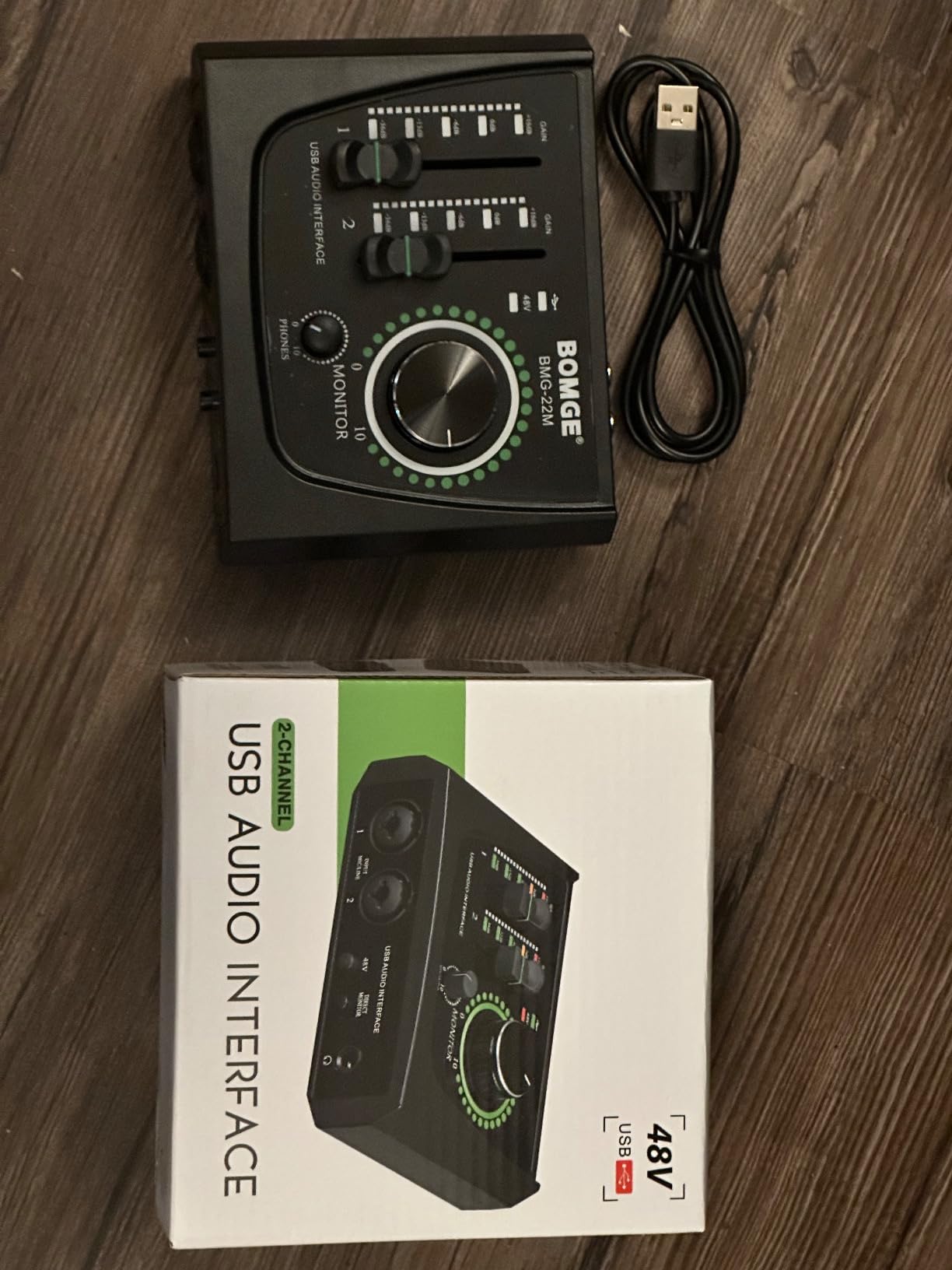 BOMGE mini 2 Channel USB Audio Interface for Recording, Streaming and Podcasting, with XLR/48V Phantom Power,Studio Quality Audio Interface for Guitarist, Vocalist, Podcaster or Producer customer photo 2