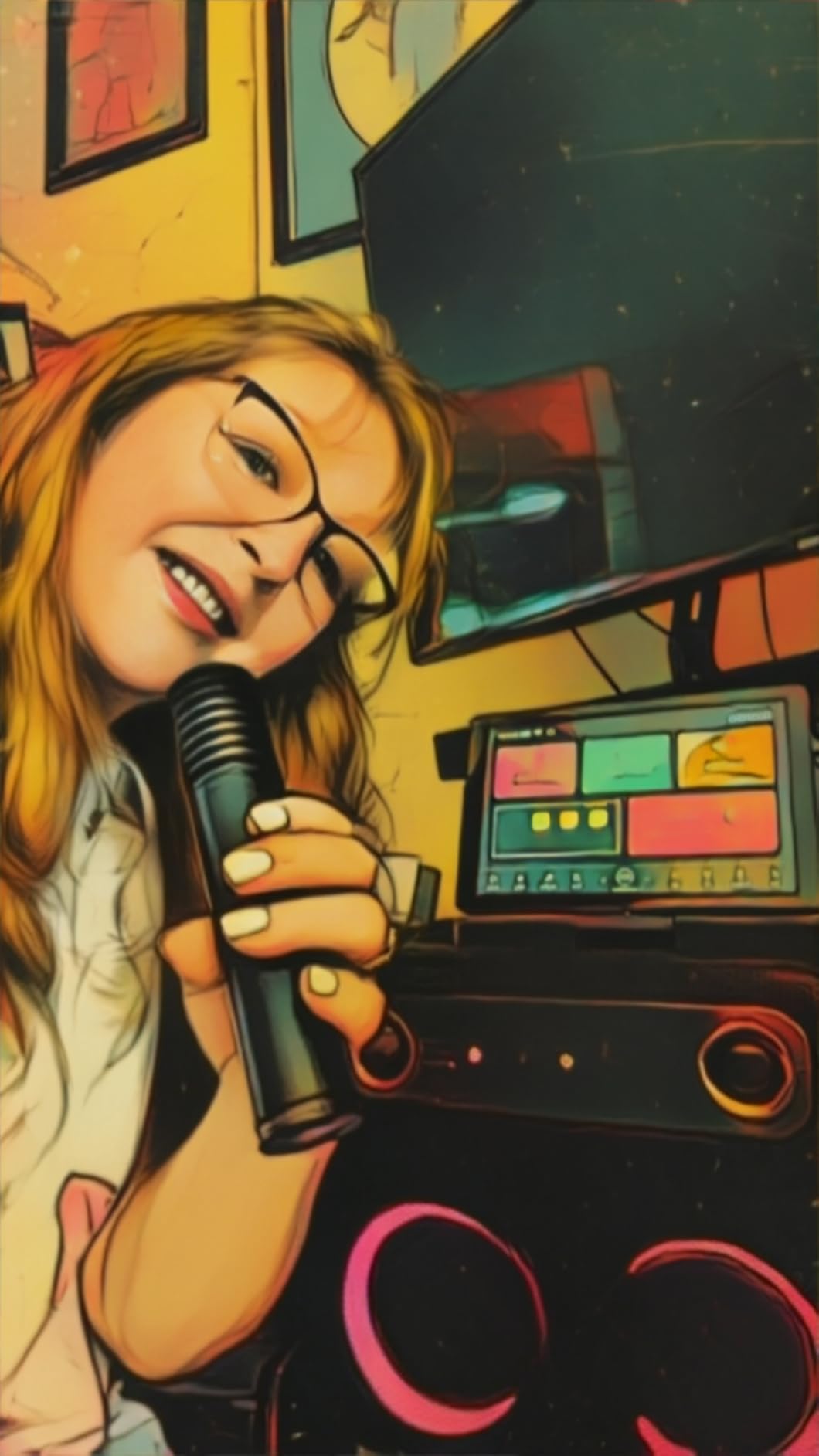 Ikarao Smart Karaoke Machine for Adults - with Lyrics Display, 32GB Karaoke Tablet, 2 Wireless Mics, Professional Karaoke System, 300W Peak Power, 4 DJ Lights, Karaoke Speaker for Any Occasion customer photo 2